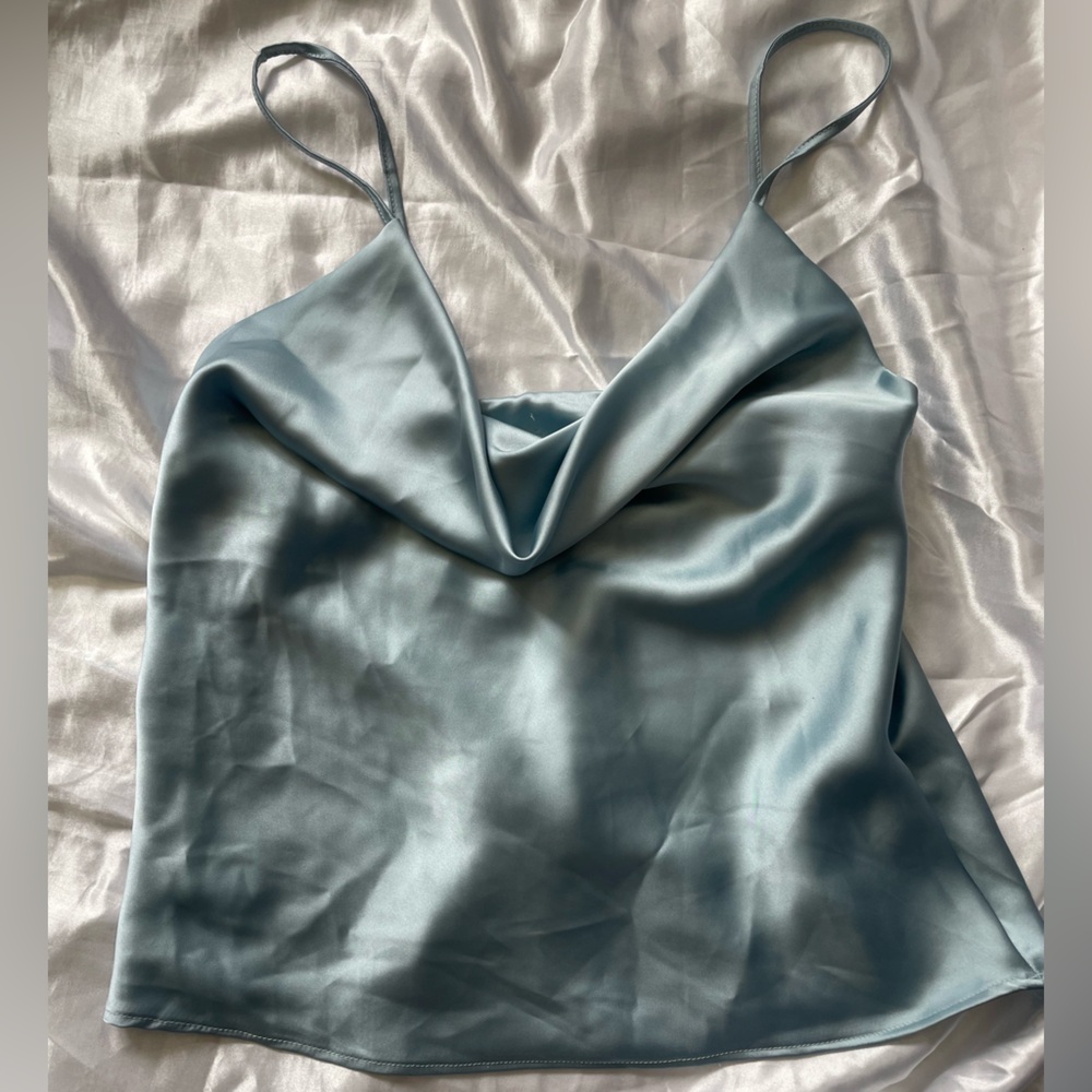 Impeccable Pig Light Blue Silk Top